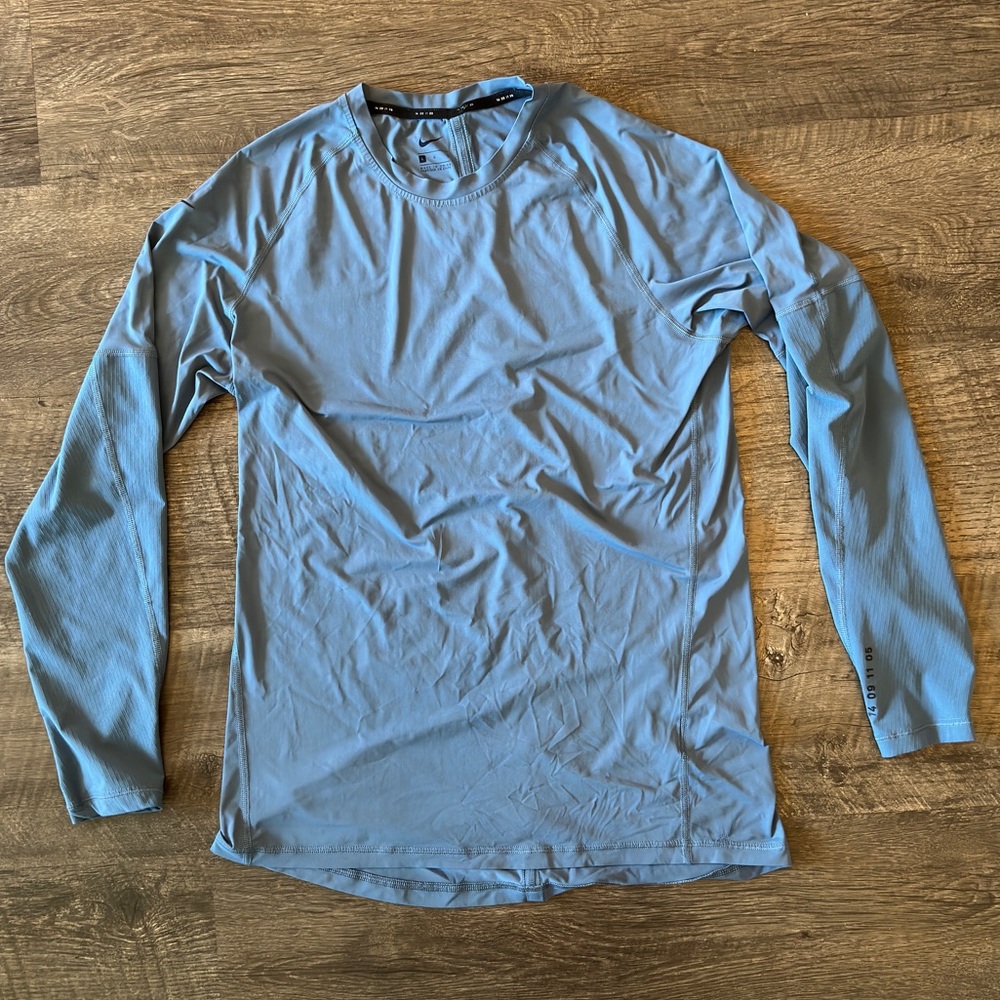 Nike Long Sleeve Activewear Blue Shirt Large